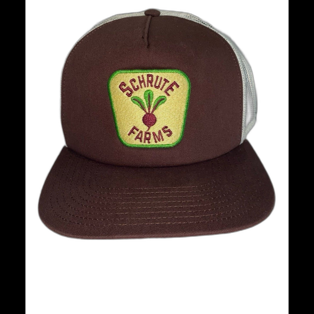 The Office Cap Hat Unisex Snapback Color Brown Schrute Farms Truckers Cap